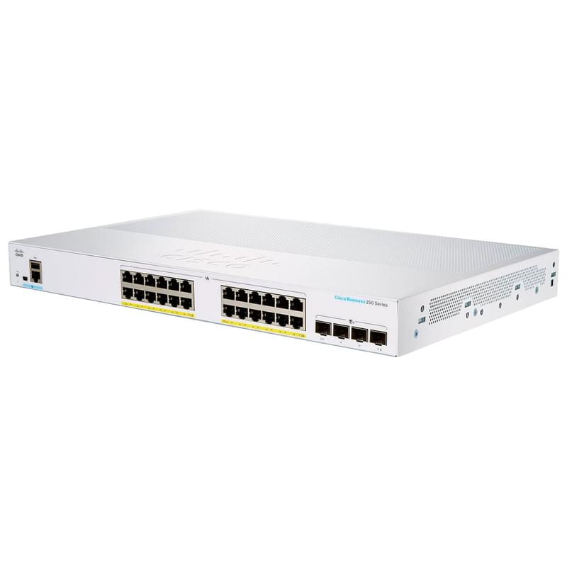 Коммутатор Cisco CBS250 Smart 24-port GE, PoE, 4x10G SFP+ - фото #0, Technodom.kz
