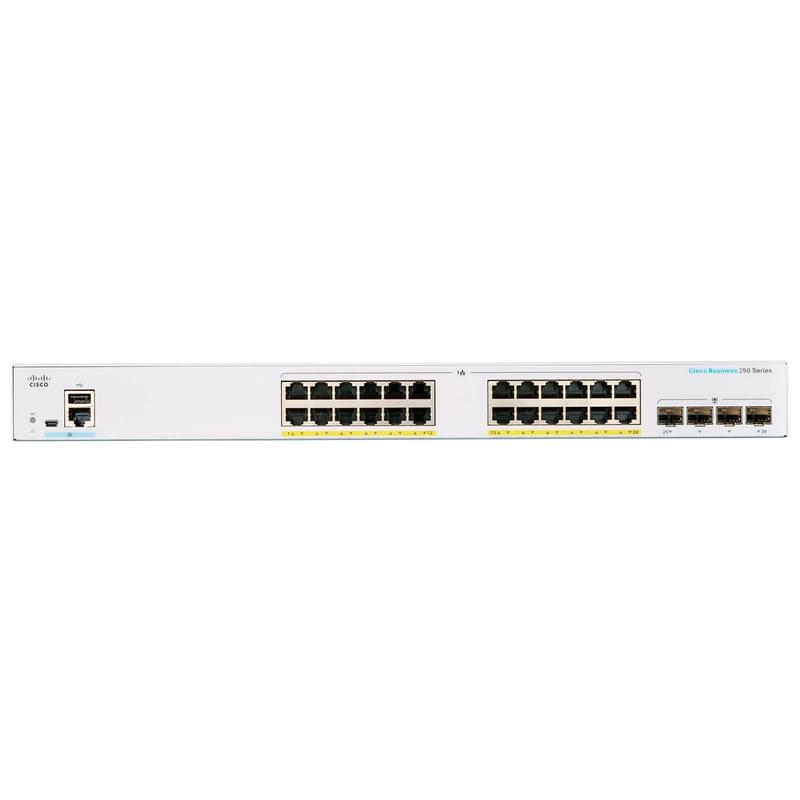 Коммутатор Cisco CBS250 Smart 24-port GE, PoE, 4x10G SFP+ - фото #1, Technodom.kz