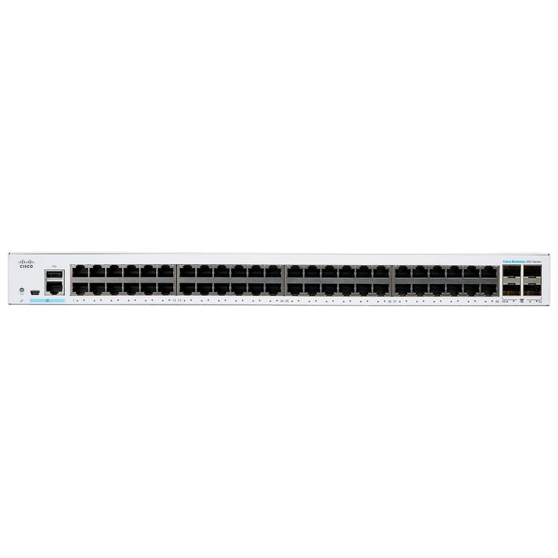 Коммутатор Cisco CBS350 Managed 48-port GE, PoE, 4x1G SFP - фото #2, Technodom.kz