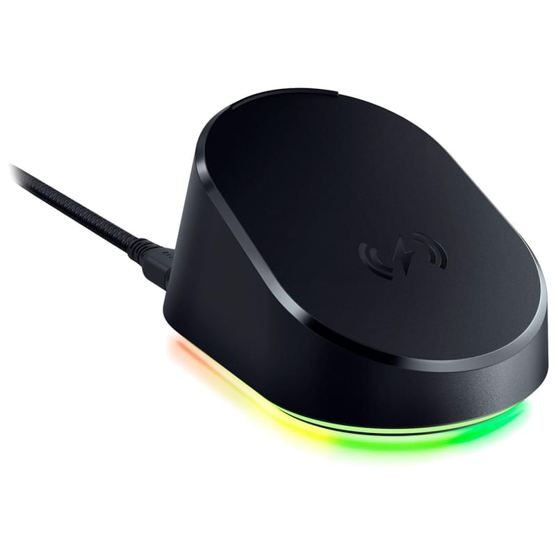 Комплект док-станция Razer Mouse Dock Pro RGB + зарядная шайба, Black (RZ81-01990100-B3M1) - фото #0, Technodom.kz