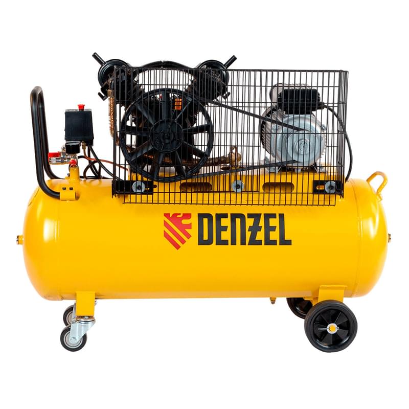 BCV2200/100 ауа компрессоры, белдікті, 2,2 кВт, 100 л, 370 л/мин// Denzel - фото #1, Technodom.kz