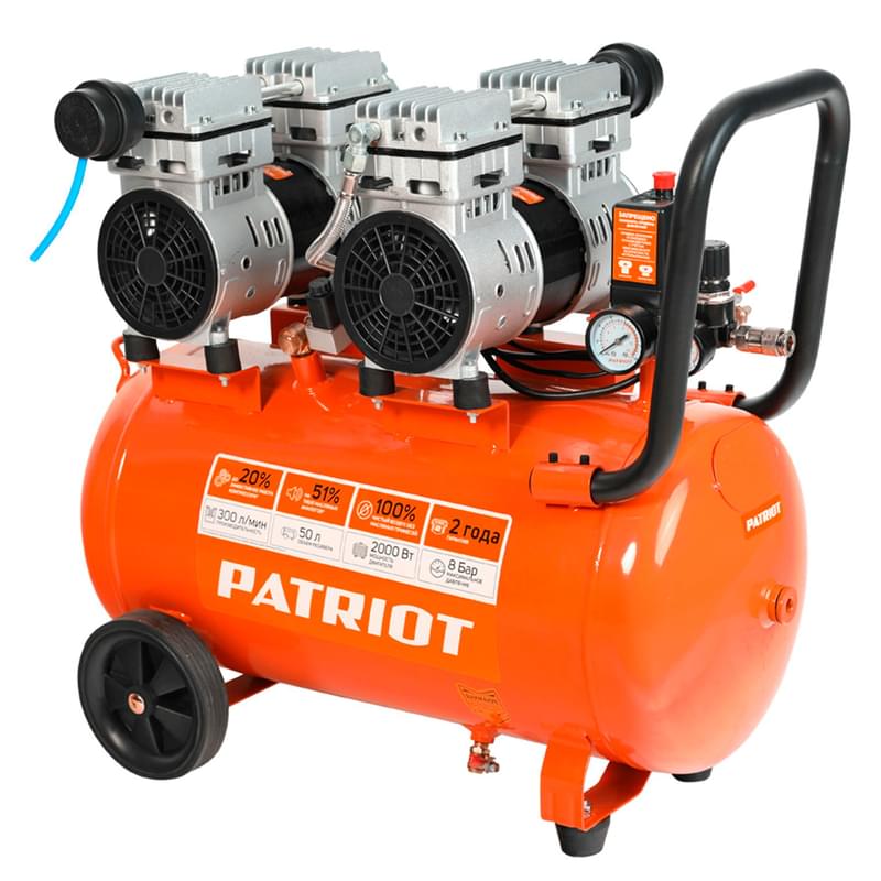 Піспекті майсыз PATRIOT компрессоры  WO 50-300 , 300 л/мин, 8 бар, 2000 Вт, 50 л (525301925) - фото #0, Technodom.kz