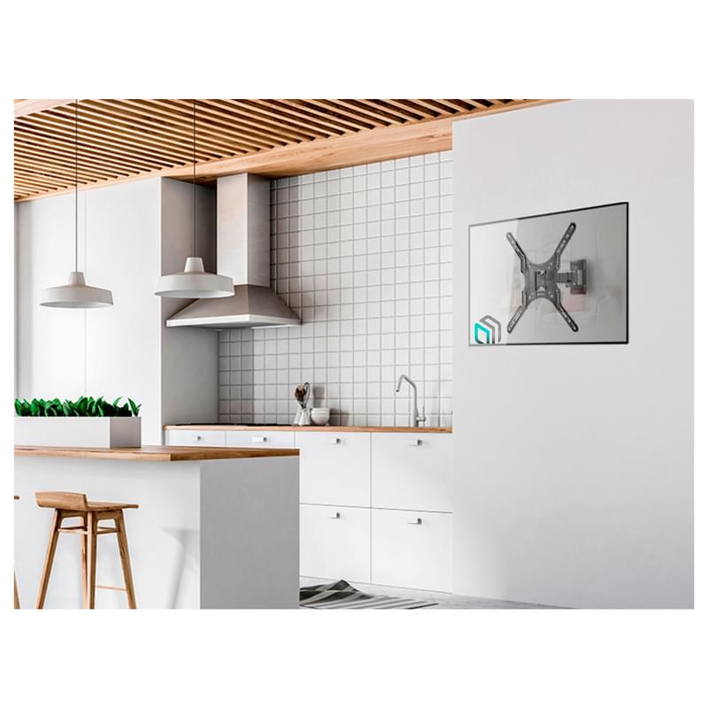 Кронштейн для ТВ 26"-65" наклонно -поворотный, ONKRON, макс 35, (NP44-B) - фото #7, Technodom.kz