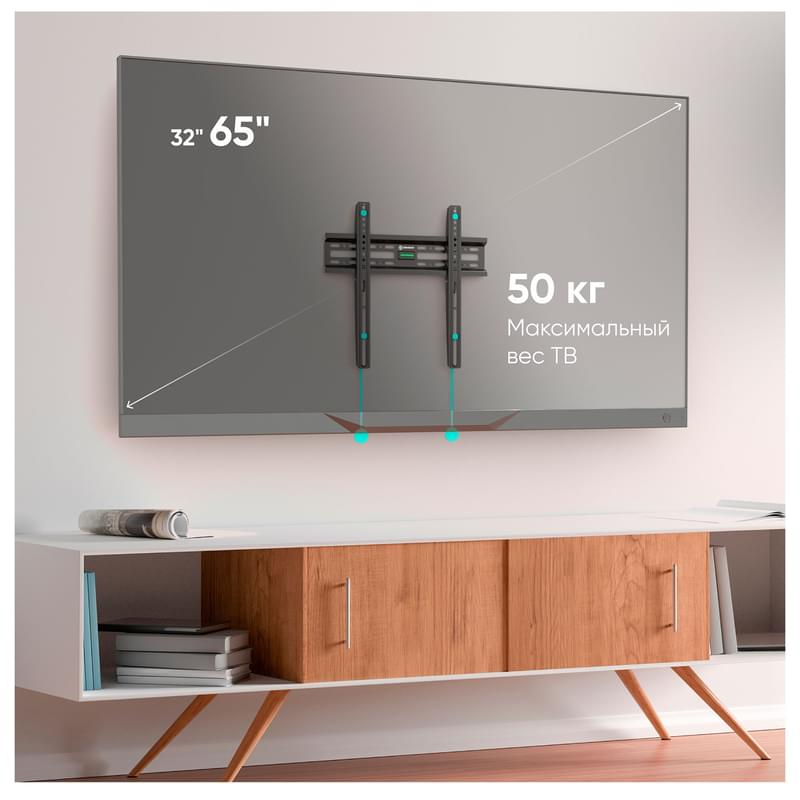 Кронштейн для ТВ 32"-65" фиксированный, ONKRON, макс 50, (FM2-B ...