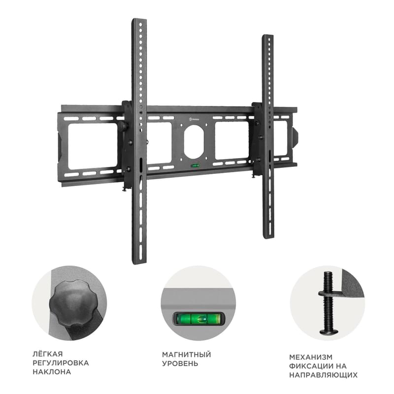 Кронштейн для ТВ 55"-100" наклонный, ONKRON, макс 75, (UT4-B) - фото #1, Technodom.kz
