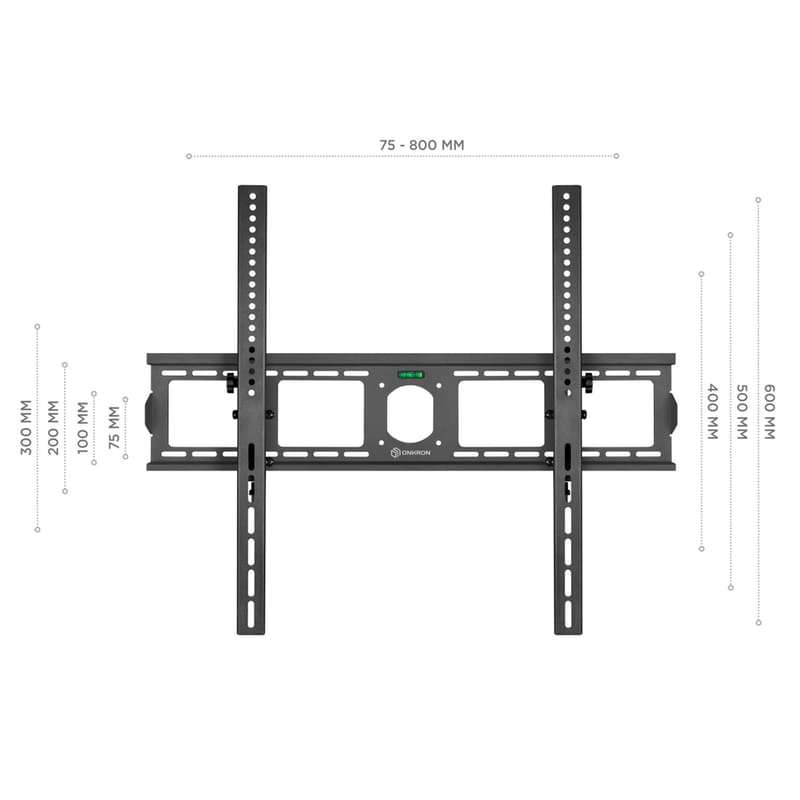 Кронштейн для ТВ 55"-100" наклонный, ONKRON, макс 75, (UT4-B) - фото #2, Technodom.kz