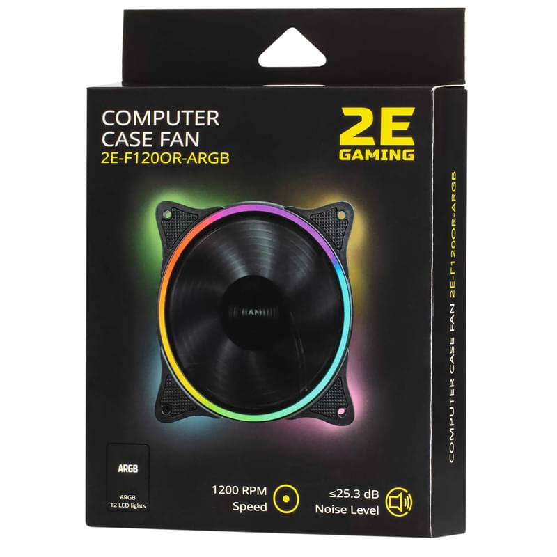 Кулер для кейса 2E GAMING F120OR-ARGB, 120мм - фото #4, Technodom.kz