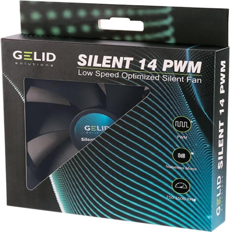 GELID SILENT 14 PWM BLACK 140mm кейсіне арналған кулері [FN-PX14-16] - фото #3, Technodom.kz