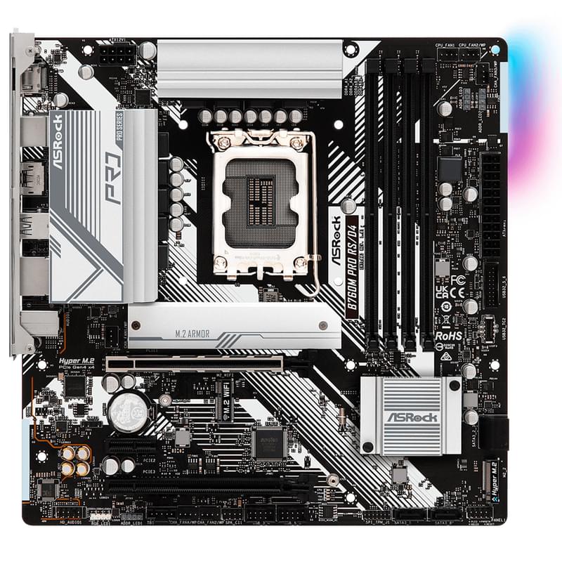 ASRock B760M PRO RS LGA1700 4DDR4 PCI-E 2x16 1x1 (HDMI+DP) mATX аналық плата - фото #1, Technodom.kz
