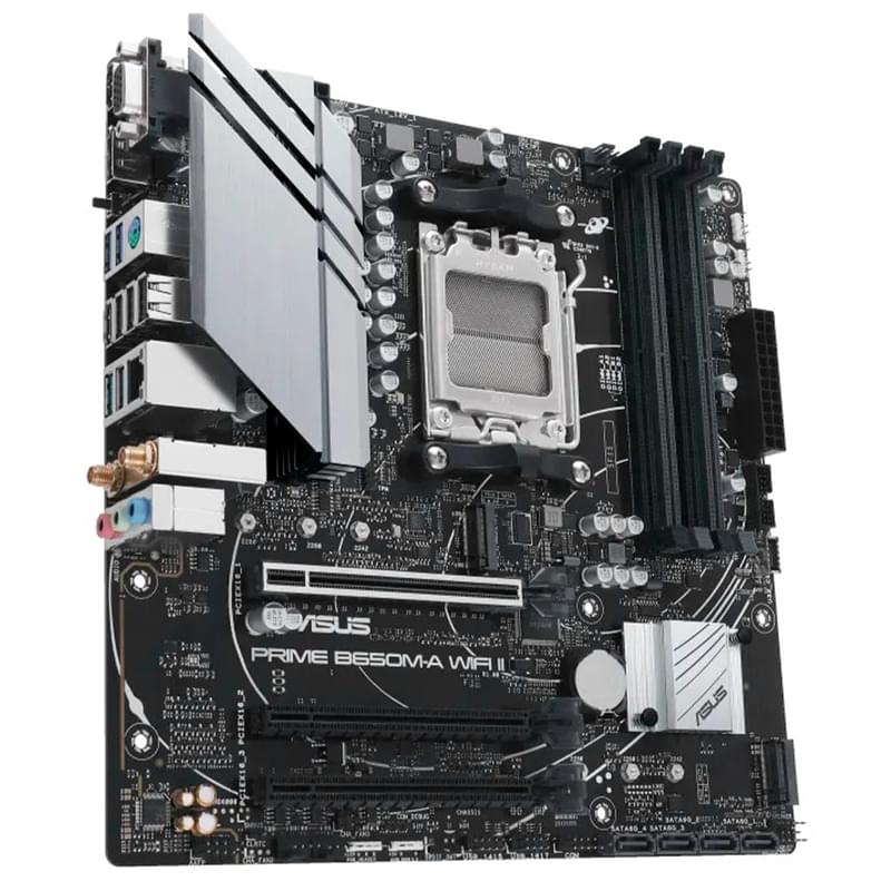 Материнская плата ASUS PRIME B650M-A WIFI II AM5 4DDR5 PCI-E 3x16 (HDMI+DP+VGA) mATX + Win 11 - фото #2, Technodom.kz