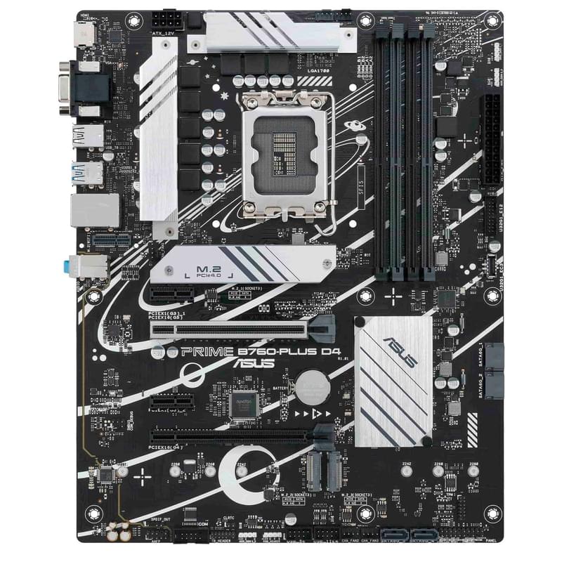 Материнская плата ASUS Prime B760-PLUS LGA1700 4DDR4 PCI-E 1x16 (HDMI+DP+VGA) ATX - фото #0, Technodom.kz