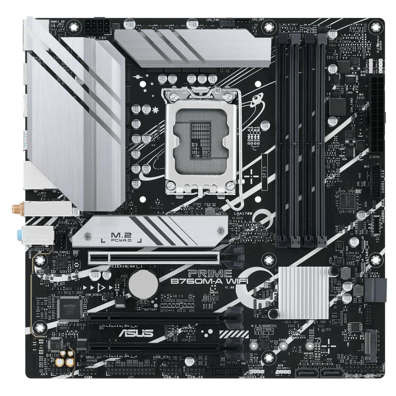 ASUS Prime B760M-A WIFI LGA1700 4DDR5 PCI-E 1x16 1x1 (2HDMI+DP) mATX аналық плата - фото #0, Technodom.kz