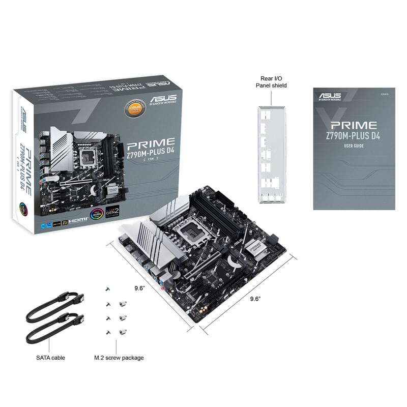 Материнская плата Asus PRIME Z790M-PLUS D4 LGA1700 4DDR4 PCI-E 2x16 2x1 (HDMI+DP) mATX - фото #5, Technodom.kz