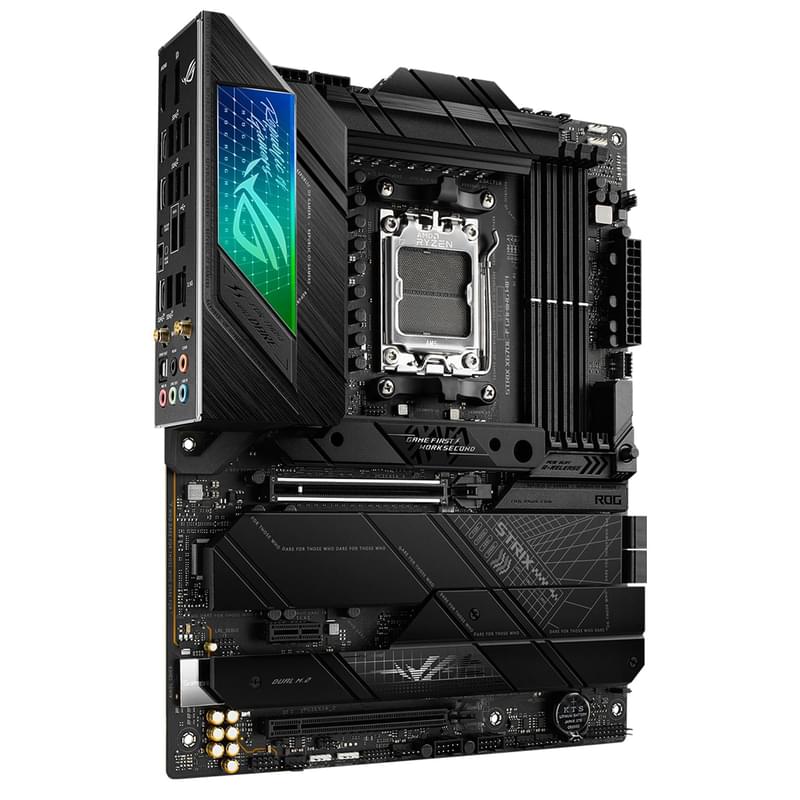Материнская плата Asus ROG STRIX X670E-F GAMING WIFI AM5 4DDR5 PCI-E 2x16 1x1 (HDMI+DP) ATX - фото #1, Technodom.kz