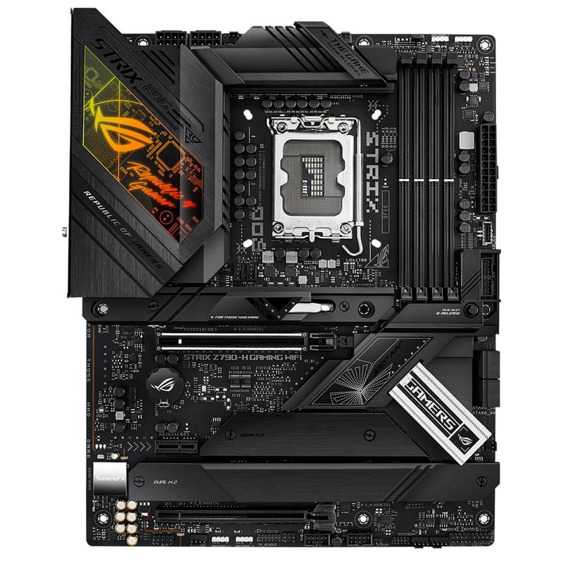Материнская плата ASUS ROG STRIX Z790-H GAMING WIFI LGA1700 4DDR5 PCI-E 2x16 (HDMI+DP) ATX - фото #0, Technodom.kz Материнская плата ASUS ROG STRIX Z790-H GAMING WIFI LGA1700 4DDR5 PCI-E 2x16 (HDMI+DP) ATX - фото #0, Technodom.kz