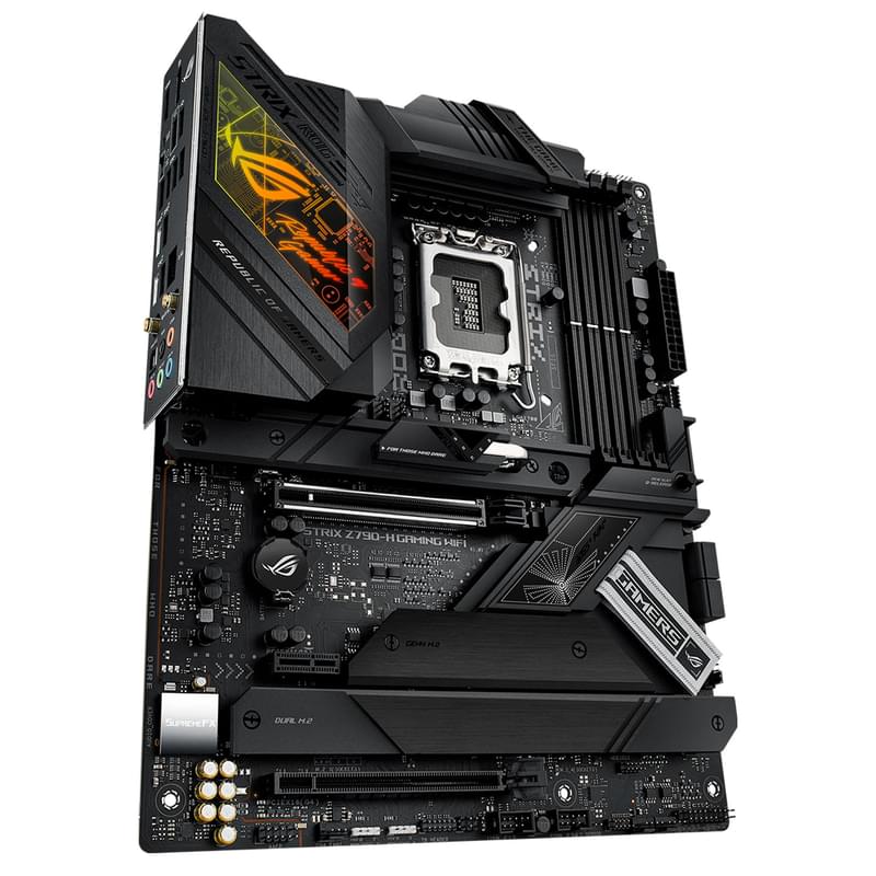 Материнская плата ASUS ROG STRIX Z790-H GAMING WIFI LGA1700 4DDR5 PCI-E 2x16 (HDMI+DP) ATX - фото #3, Technodom.kz Материнская плата ASUS ROG STRIX Z790-H GAMING WIFI LGA1700 4DDR5 PCI-E 2x16 (HDMI+DP) ATX - фото #3, Technodom.kz