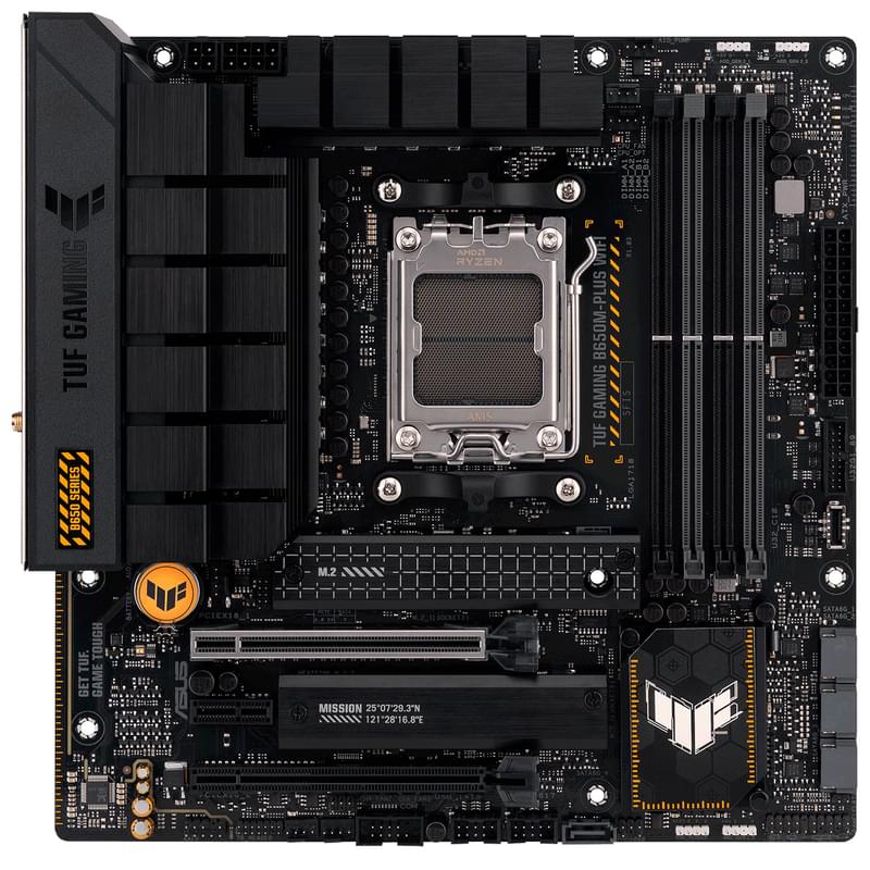 Материнская плата ASUS TUF GAMING B650M-PLUS WIFI AM5, 4xDDR5, 2xPCI-E x16 (HDMI+DP) mATX - фото #0, Technodom.kz