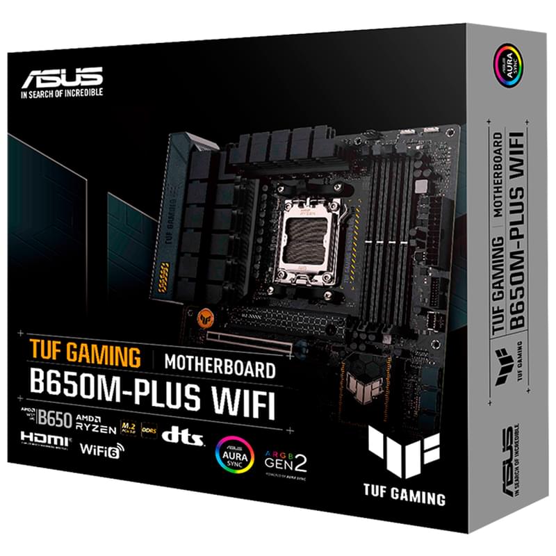 Материнская плата ASUS TUF GAMING B650M-PLUS WIFI AM5, 4xDDR5, 2xPCI-E x16 (HDMI+DP) mATX - фото #7, Technodom.kz
