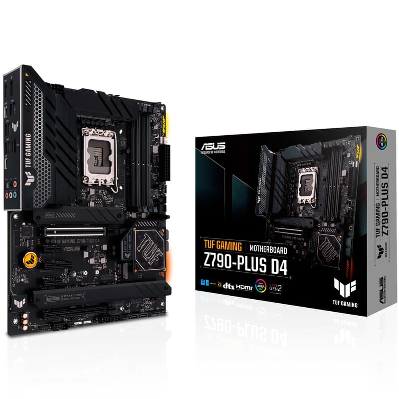 Материнская плата ASUS TUF GAMING Z790-PLUS D4 LGA1700, 4DDR4, 2PCIx16, 2PCIx1 (DP+HDMI, GNIC) ATX - фото #2, Technodom.kz
