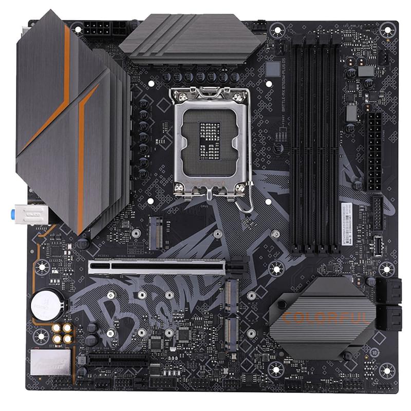 Материнская плата Colorful BATTLE-AX B760M-PLUS V20 LGA1700 4DDR4 PCI-E 1x16, 1x1 (HDMI+DP) mATX - фото #0, Technodom.kz