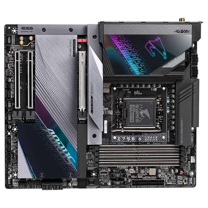 Материнская плата Gigabyte Aorus Master Z790 LGA1700 4DDR5 PCI-E 3x16 5xM.2 (HDMI+DP) EATX - фото #3, Technodom.kz
