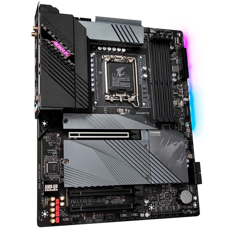Материнская плата Gigabyte B660 AORUS MASTER DDR4 LGA1700 4DDR4 PCI-E 3x16 (HDMI+DP) ATX - фото #1, Technodom.kz