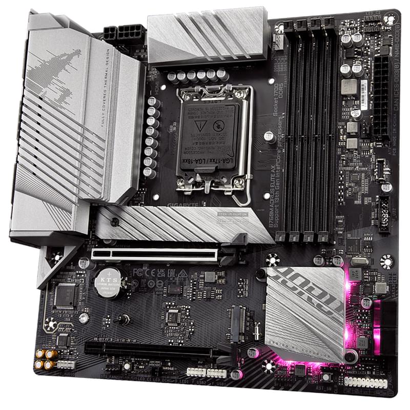 Gigabyte B760M AORUS ELITE AX LGA1700 4DDR5 PCI-E 1x16 (HDMI+DP) mATX аналық плата - фото #1, Technodom.kz