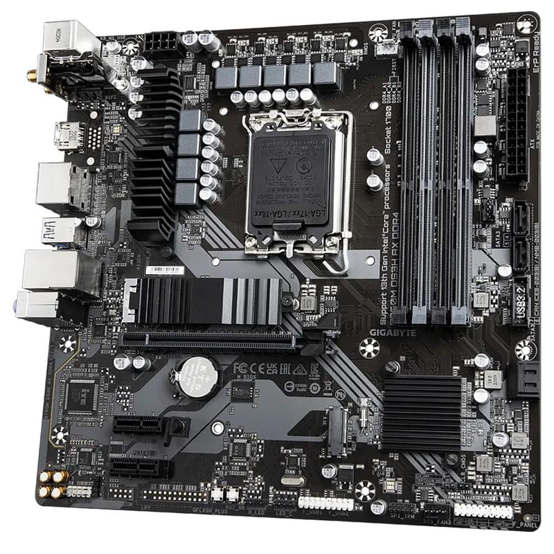 Gigabyte B760M DS3H AX LGA1700 4DDR4 PCI-E 1x16 2x1 (HDMI+2DP) mATX аналық плата - фото #2, Technodom.kz