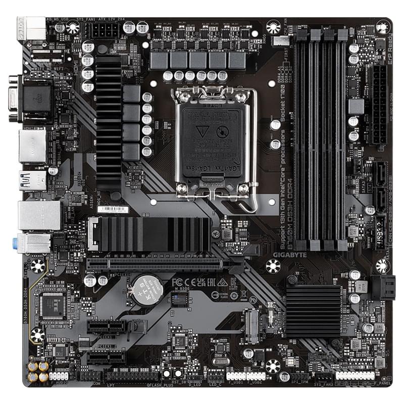 Материнская плата Gigabyte B760M DS3H LGA1700 4DDR4 PCI-E 1x16 2x1 (HDMI+2DP) mATX - фото #0, Technodom.kz