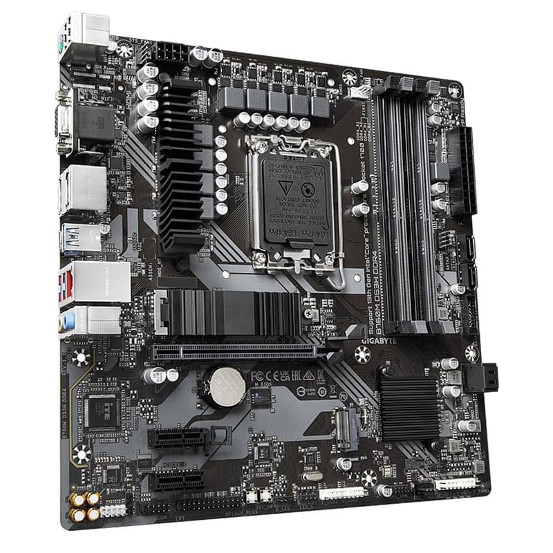 Материнская плата Gigabyte B760M DS3H LGA1700 4DDR4 PCI-E 1x16 2x1 (HDMI+2DP) mATX - фото #1, Technodom.kz