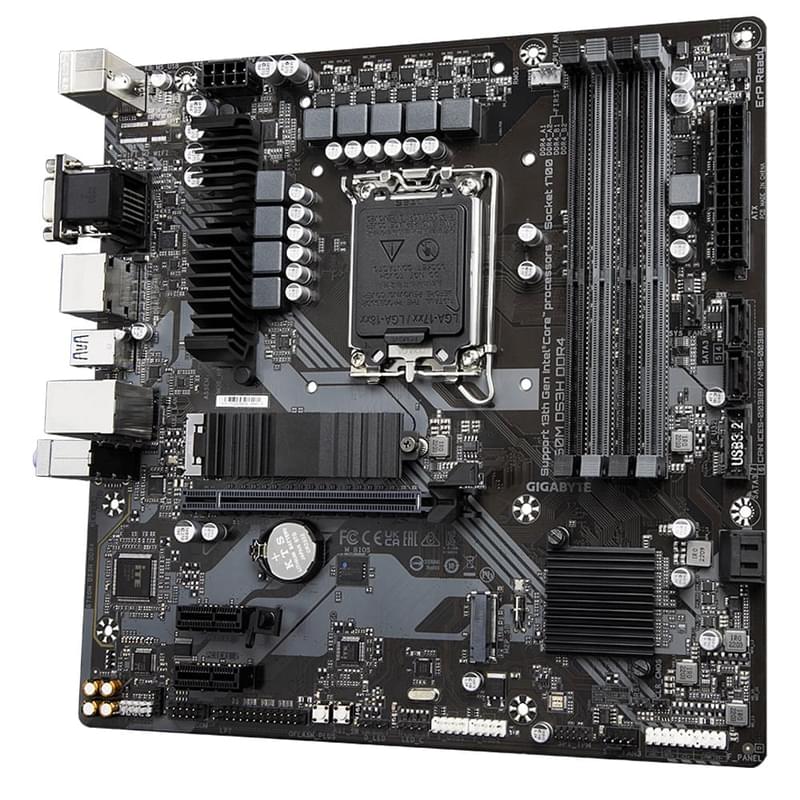 Материнская плата Gigabyte B760M DS3H LGA1700 4DDR4 PCI-E 1x16 2x1 (HDMI+2DP) mATX - фото #2, Technodom.kz