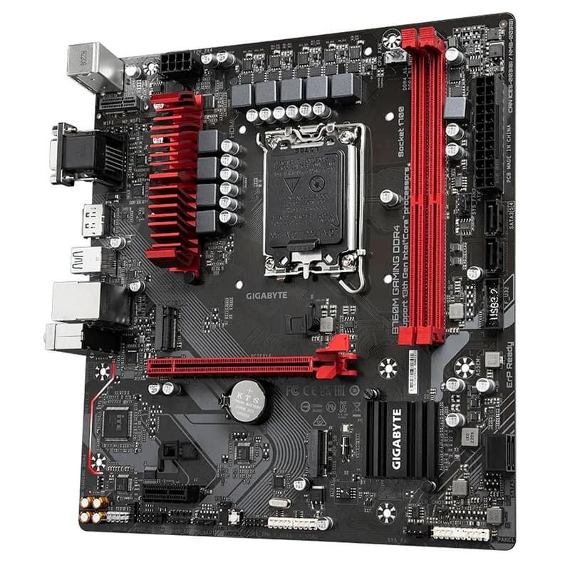 Материнская плата Gigabyte B760M GAMING LGA1700 2DDR4 PCI-E 1x16 1x1 (HDMI+DP) mATX - фото #2, Technodom.kz