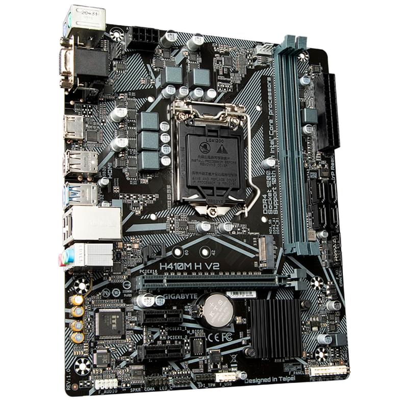 Gigabyte H410M H V2 LGA1200 2DDR4 PCI-E 1x16 2x1 (HDMI+VGA) mATX аналық платасы - фото #2, Technodom.kz
