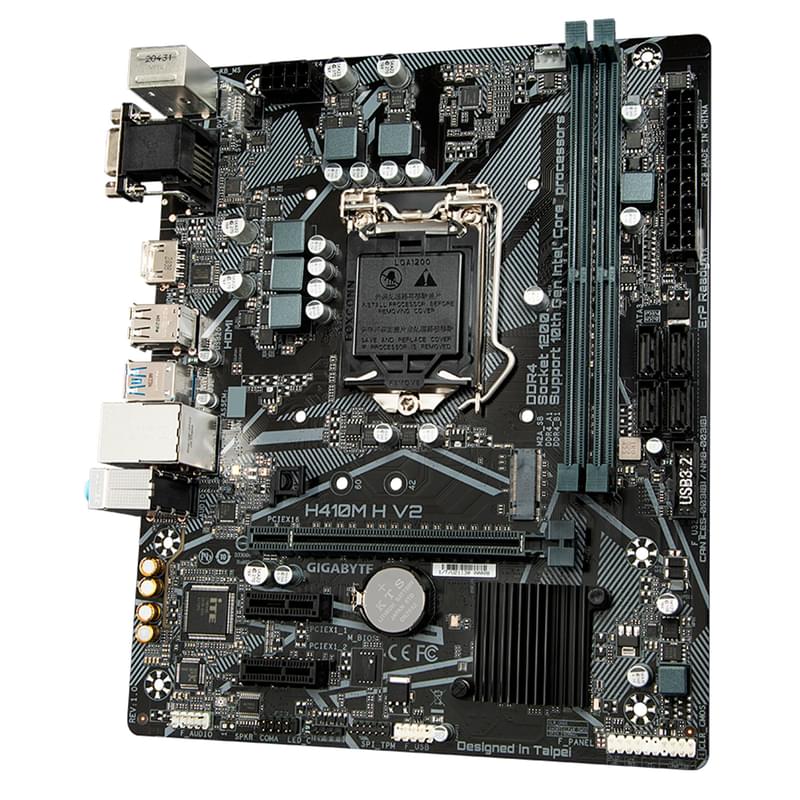 Gigabyte H410M H V2 LGA1200 2DDR4 PCI-E 1x16 2x1 (HDMI+VGA) mATX аналық платасы - фото #3, Technodom.kz