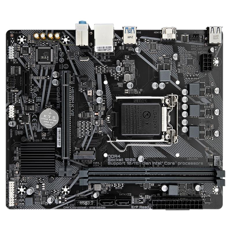 Gigabyte H510M K V2 LGA1200 2DDR4 PCI-E 1x16 1x1 (HDMI) mATX аналық платасы - фото #3, Technodom.kz