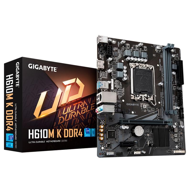 Материнская плата Gigabyte H610M K LGA1700 2DDR4 PCI-E 1x16 1x1 (HDMI) mATX - фото #5, Technodom.kz
