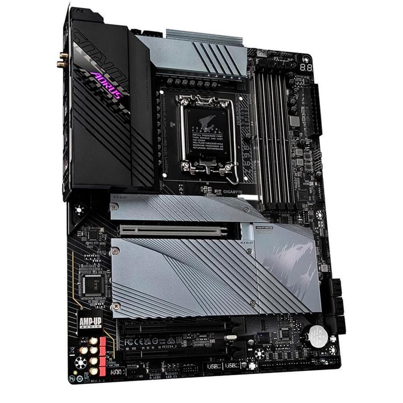 Материнская плата Gigabyte Z690 AORUS PRO LGA1700 4DDR5 PCI-E 3x16 (DP) ATX - фото #2, Technodom.kz