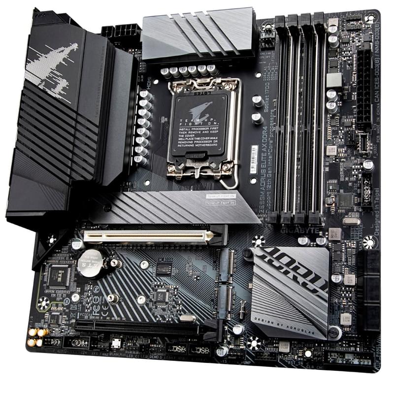 Материнская плата Gigabyte Z690M AORUS ELITE AX DDR4 LGA1700 4DDR4 PCI-E 2x16 (HDMI+DP) mATX - фото #1, Technodom.kz