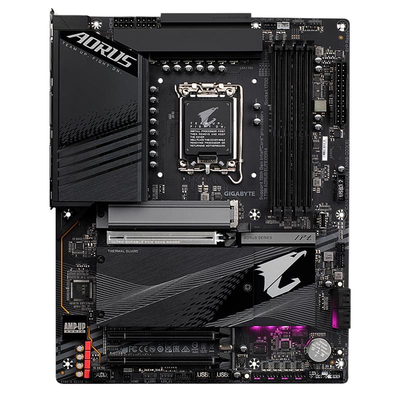 Материнская плата Gigabyte Z790 AORUS ELITE LGA1700 4DDR4 PCI-E 3x16 (HDMI) ATX - фото #0, Technodom.kz