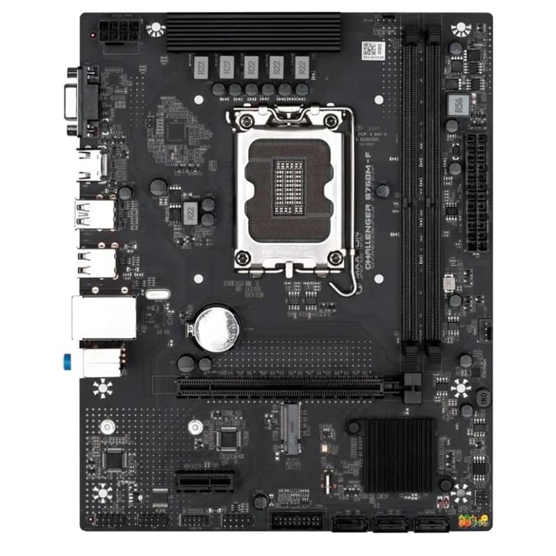 Материнская плата MaxSun Challenger B760M-F LGA1700 2DDR4 PCI-E 1x16 1x1 (2HDMI+VGA) mATX - фото #0, Technodom.kz