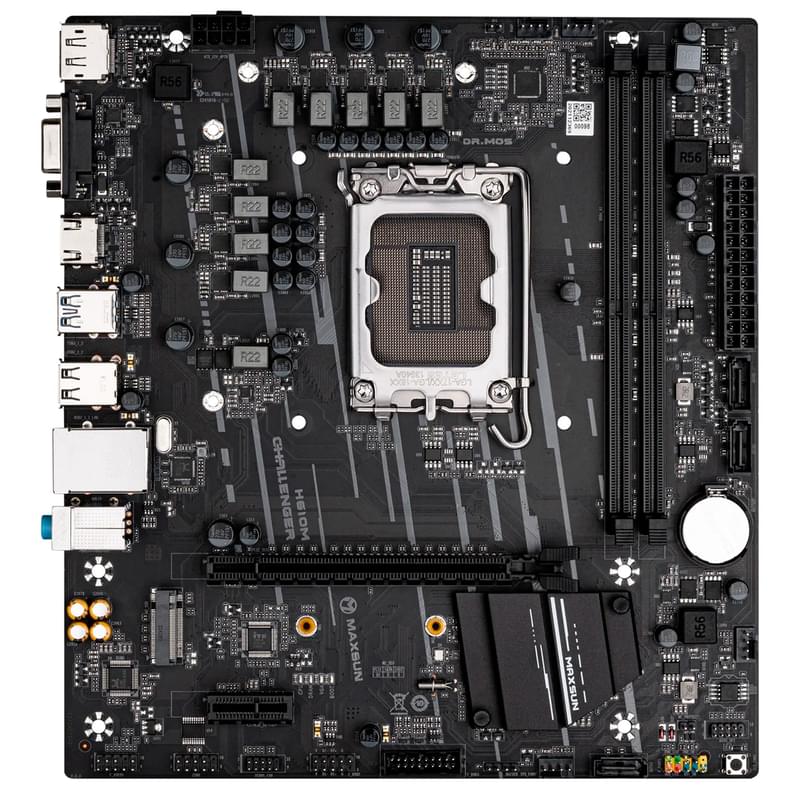 Материнская плата MaxSun Challenger H610M LGA1700 2DDR4 PCI-E 1x16 1x1 (2HDMI+DP+VGA) mATX - фото #0, Technodom.kz