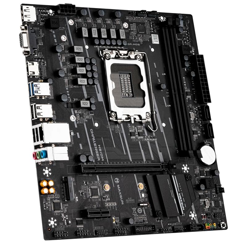 MaxSun Challenger H610M LGA1700 2DDR4 PCI-E 1x16 1x1 (2HDMI+DP+VGA) mATX аналық плата - фото #1, Technodom.kz