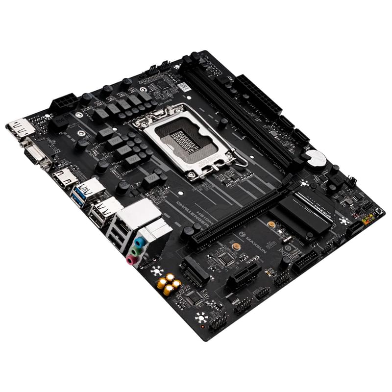 Материнская плата MaxSun Challenger H610M LGA1700 2DDR4 PCI-E 1x16 1x1 (2HDMI+DP+VGA) mATX - фото #3, Technodom.kz