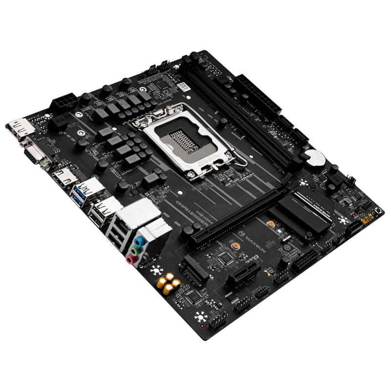 MaxSun Challenger H610M LGA1700 2DDR4 PCI-E 1x16 1x1 (2HDMI+DP+VGA) mATX аналық плата - фото #3, Technodom.kz