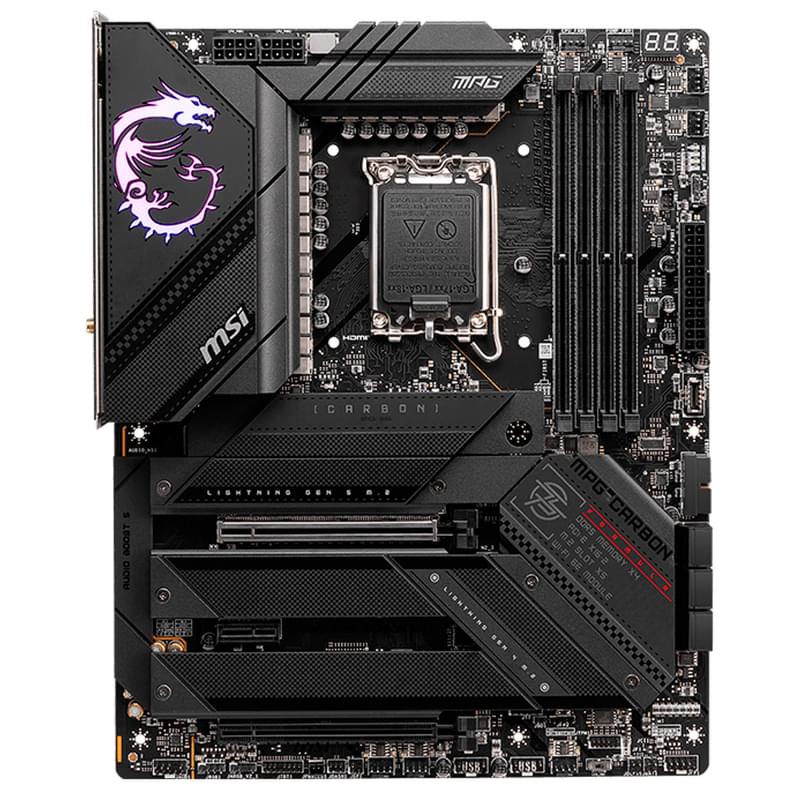 Материнская плата MSI MPG Z790 CARBON WIFI LGA1700 4DDR5 PCI-E 2x16 1x1 (HDMI+DP) ATX - фото #0, Technodom.kz