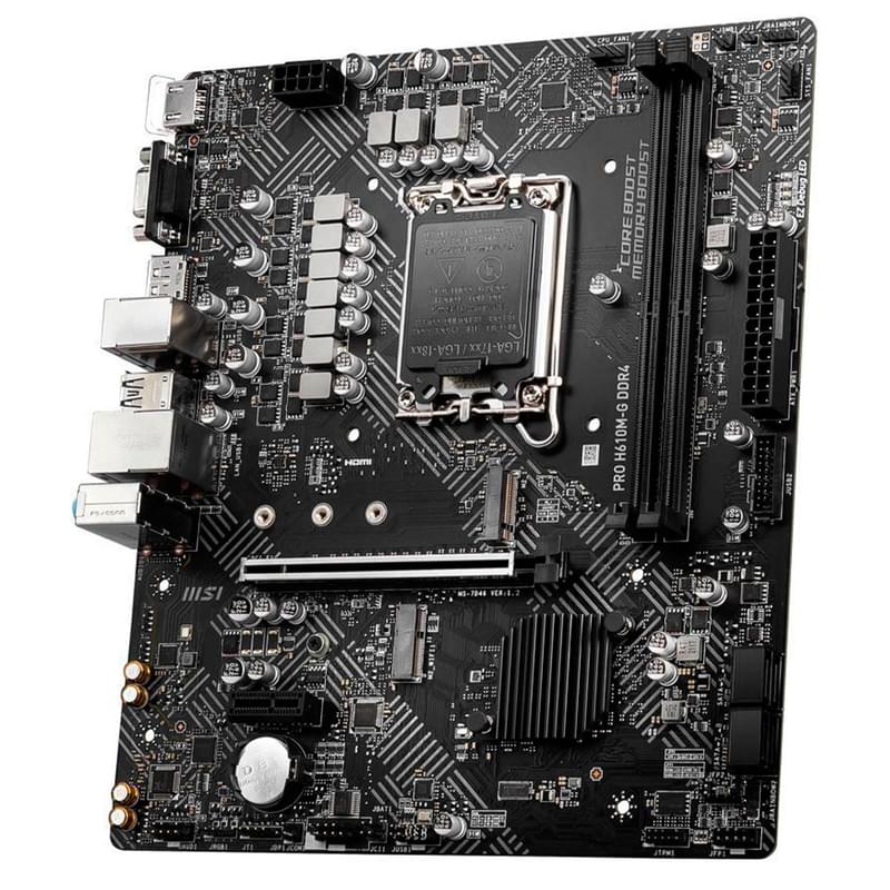 Материнская плата MSI PRO H610M-G LGA1700 2DDR4 PCI-E 1x16 1x1 (HDMI+DP) mATX - фото #1, Technodom.kz