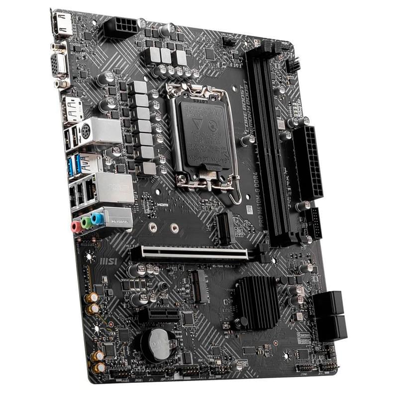 Материнская плата MSI PRO H610M-G LGA1700 2DDR4 PCI-E 1x16 1x1 (HDMI+DP) mATX - фото #2, Technodom.kz