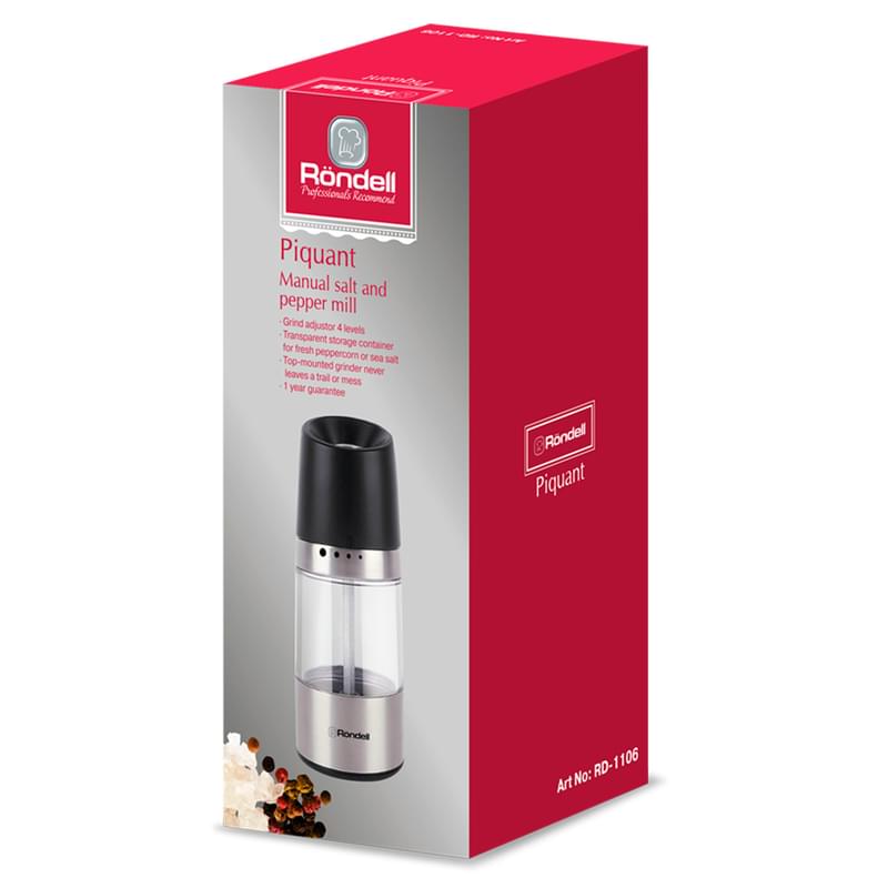 Тұз және бұрышқа арналған ұсақтағыш Piquant Rondell RD-1106 - фото #1, Technodom.kz