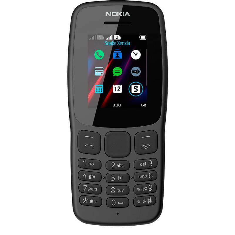 Ұялы телефоны Nokia 106 BLX-D-1.8-0-0 Charcoal - фото #0, Technodom.kz