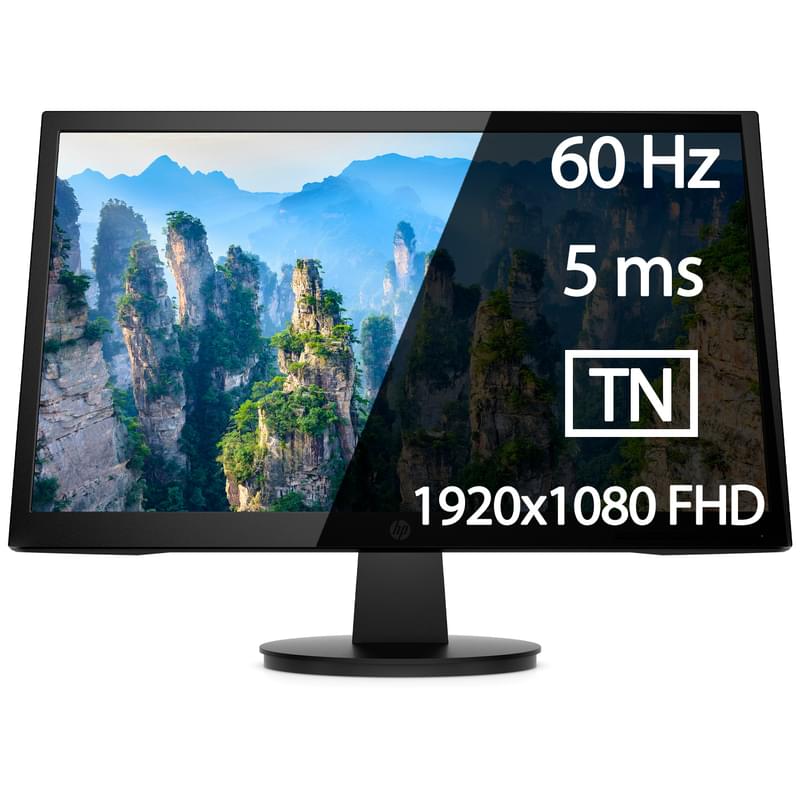 21,5" HP V22e 28N41AA 1920x1080 16:9 TN 60ГЦ монитор (HDMI+VGA) Black - фото #0, Technodom.kz